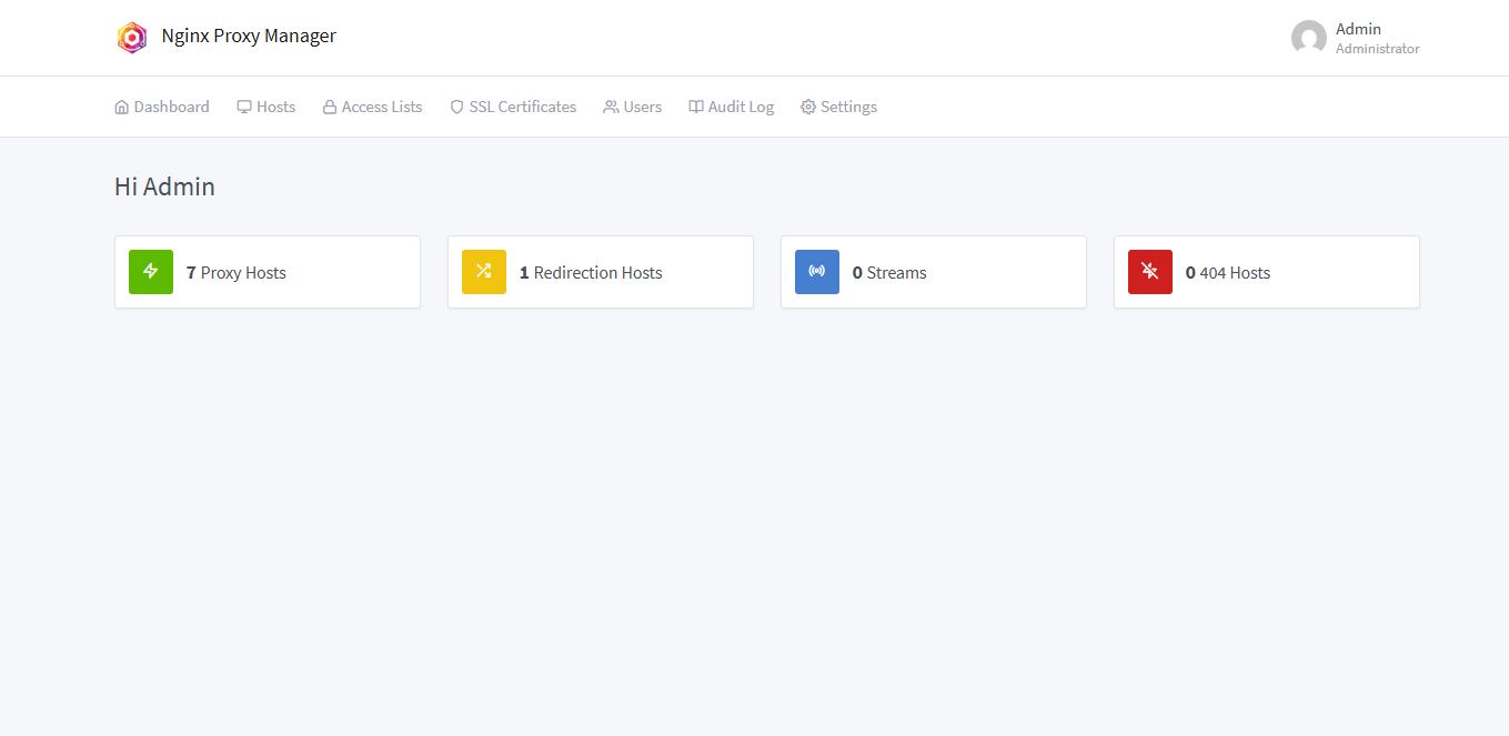 Nginx Proxy Manager UI